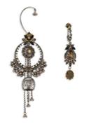 Alexander Mcqueen Jeweled Duo Earring Set