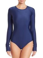 Cover One-piece Long-sleeve Upf 50 Swimsuit