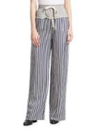 T By Alexander Wang Striped Combo Pants