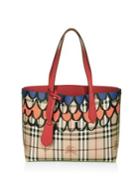 Burberry Haymarket Graphic Printed Small Reversible Tote
