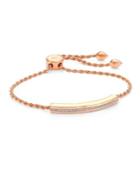Monica Vinader Linear Diamond Chain Bracelet/rose Goldtone