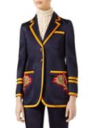 Gucci Embroidered Notched Jacket