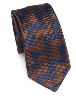 Giorgio Armani Oversized Step Weave Silk Tie