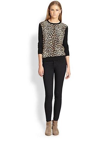 Equipment Roland Wool & Silk Sweater/leopard