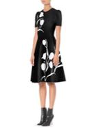 Carolina Herrera Floral A-line Knit Dress
