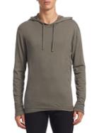 Vince Double-layer Hooded Cotton Pullover