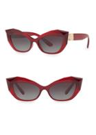 Dolce & Gabbana 54mm Cat Eye Faceted Sunglasses