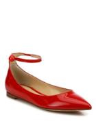 Gianvito Rossi Patent Leather Point Toe Ankle-strap Flats