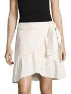 A.l.c. Hampton Ruffled Linen & Silk Skirt