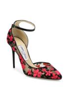 Jimmy Choo Lucy 100 Floral-embroidered Lace D'orsay Pumps