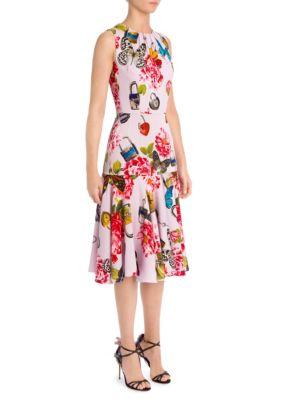 Dolce & Gabbana Floral Butterfly-print Sleeveless Dress