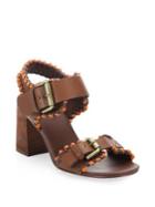 See By Chloe Romy City Leather Whipstitch Sandals