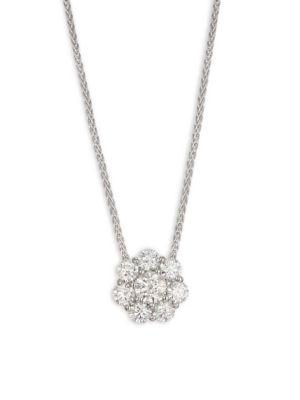 Hearts On Fire Beloved Diamond Flower Pendant Necklace