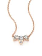 Hearts On Fire Aerial Triple Diamond & 18k Rose Gold Necklace