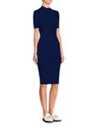 Akris Punto Fitted Knit Textured Dress