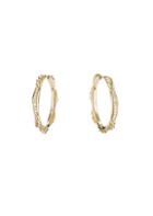 David Yurman Tides 18k Yellow Gold & Pave Diamond Hoop Earrings