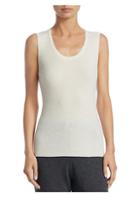 Saks Fifth Avenue Ribbed Scoopneck Cashmere Tank Top