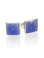 David Donahue Paisley Sterling Silver Cuff Links