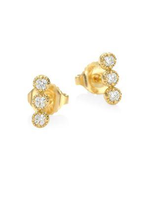 Hearts On Fire 18k Yellow Gold Diamond Earrings