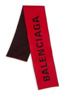 Balenciaga Logo Jacquard Wool Knit Scarf