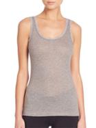 Hanro Tia Lace-trimmed Ribbed Cotton & Cashmere Tank Top