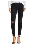Mother Looker Ankle-fray Skinny Distressed Jeans