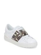 Valentino Open Snakeskin & Leather Sneakers