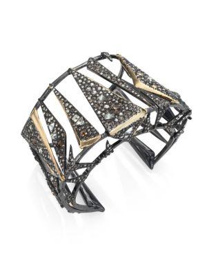 Alexis Bittar Crystal-encrusted Origami Cuff Bracelet