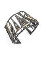 Alexis Bittar Crystal-encrusted Origami Cuff Bracelet