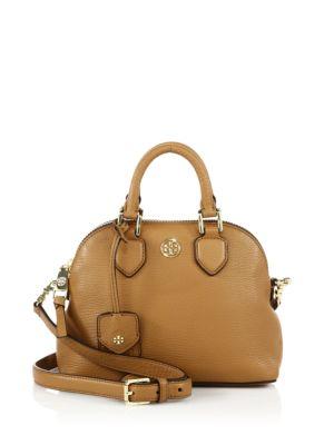 Tory Burch Robinson Mini Pebbled Leather Dome Satchel