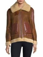 Burberry Shearling Leather Coat