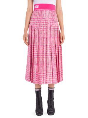 Fendi Houndstooth Elastic Waist Skirt