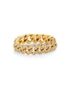 Shay Essentials Pave Diamond & 18k Yellow Gold Link Ring