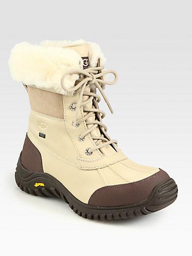 Ugg Australia Adirondack Ii Lace-up Shearling-lined Leather Boots