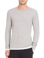 Vince Double Face Jersey Long-sleeve Top