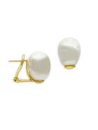 Majorica 14mm White Baroque Pearl Stud Earrings