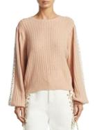 See By Chloe Lace Wool Pullover