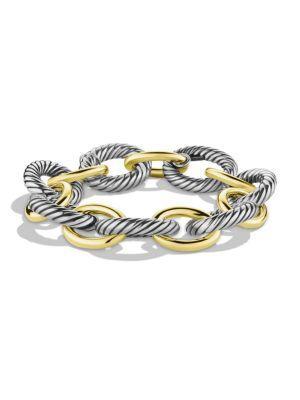David Yurman Oval Extra-large Link Bracelet With Gold