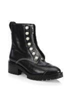 3.1 Phillip Lim Hayett Pearl-embellished Leather Combat Boots