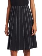 Piazza Sempione Contrast-stitch Pleated Skirt