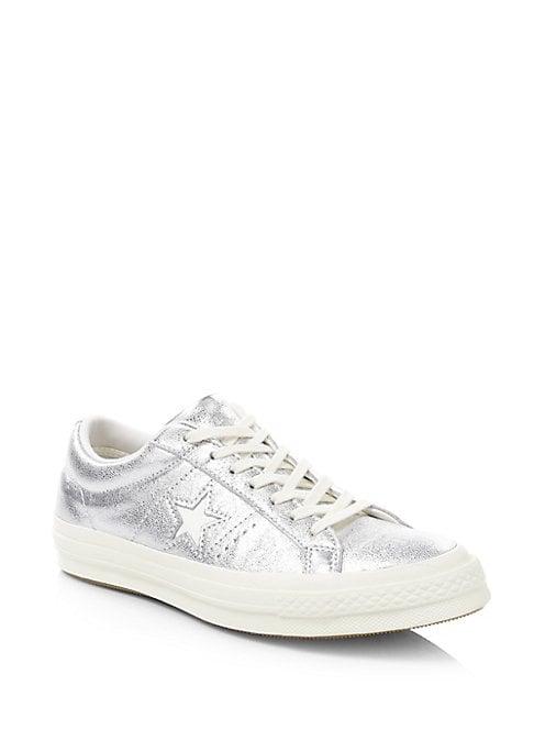 Converse One Star Metallic Leather Sneakers