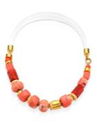 Lizzie Fortunato Carved Coral Collar Necklace