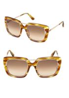 Tom Ford Eyewear Marissa Honey Square Sunglasses/52mm