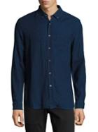 Ag Cotton Button-down Long-sleeve Shirt