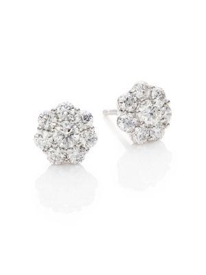 Hearts On Fire Beloved Diamond & 18k White Gold Stud Earrings
