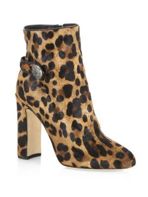 Dolce & Gabbana Leopard-print Calf Hair Booties