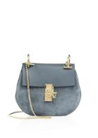 Chloe Small Drew Leather & Suede Saddle Bag