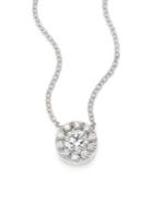Hearts On Fire Diamond & 18k White Gold Fulfillment Pendant Necklace