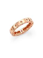 Roberto Coin Pois Moi 18k Rose Gold Single-row Band Ring