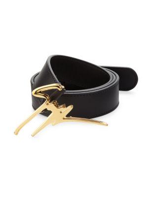 Giuseppe Zanotti Logo Buckle Leather Belt